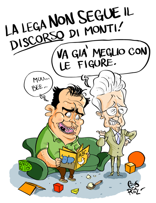 La lega non segue il discorso di monti